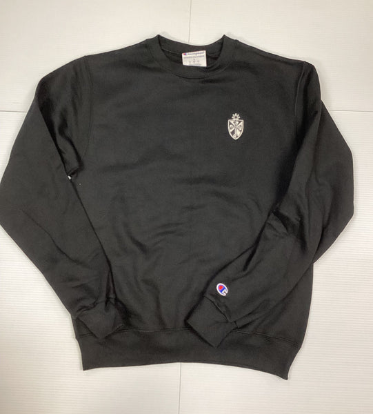 Uniform Approved Embroidered Shield Black Crewneck Sweatshirt