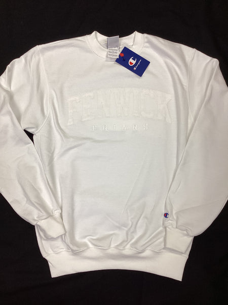 Uniform Approved Fenwick Friars Monochromatic Crewneck White