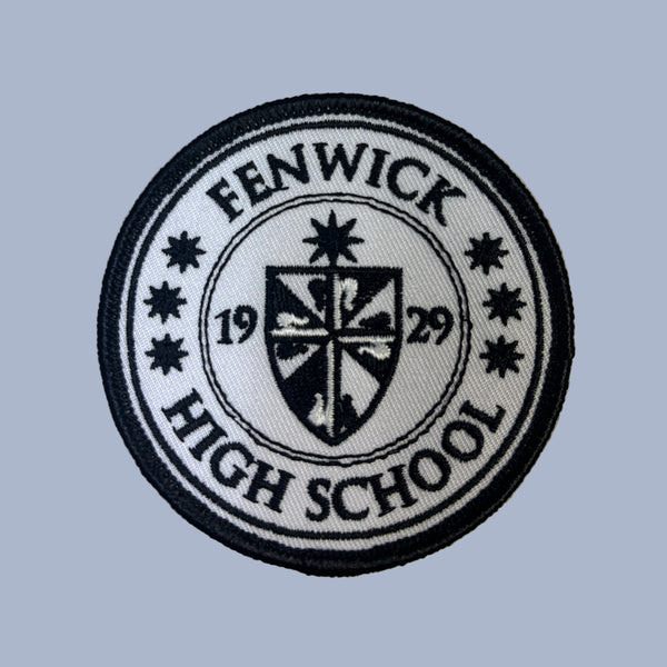 Fenwick High School emblem patch on a beige background