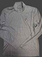 Men's Lightweight Sport 1/2 Zip Shield Pull Over -Light Gray