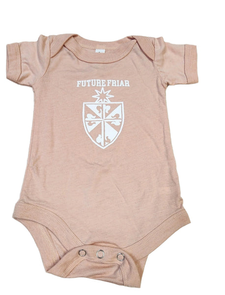 Future Friar Onesie in Peach