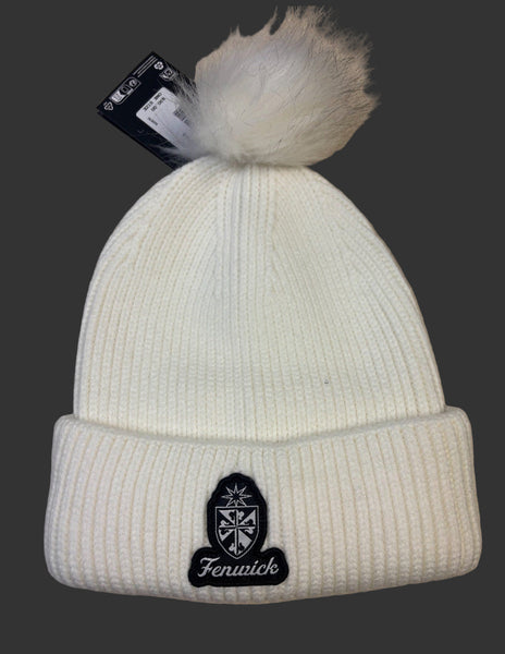 UA Pom Beanie-White