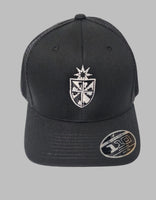 Shield Trucker Hat- in All Black or Gray/ Black mesh back